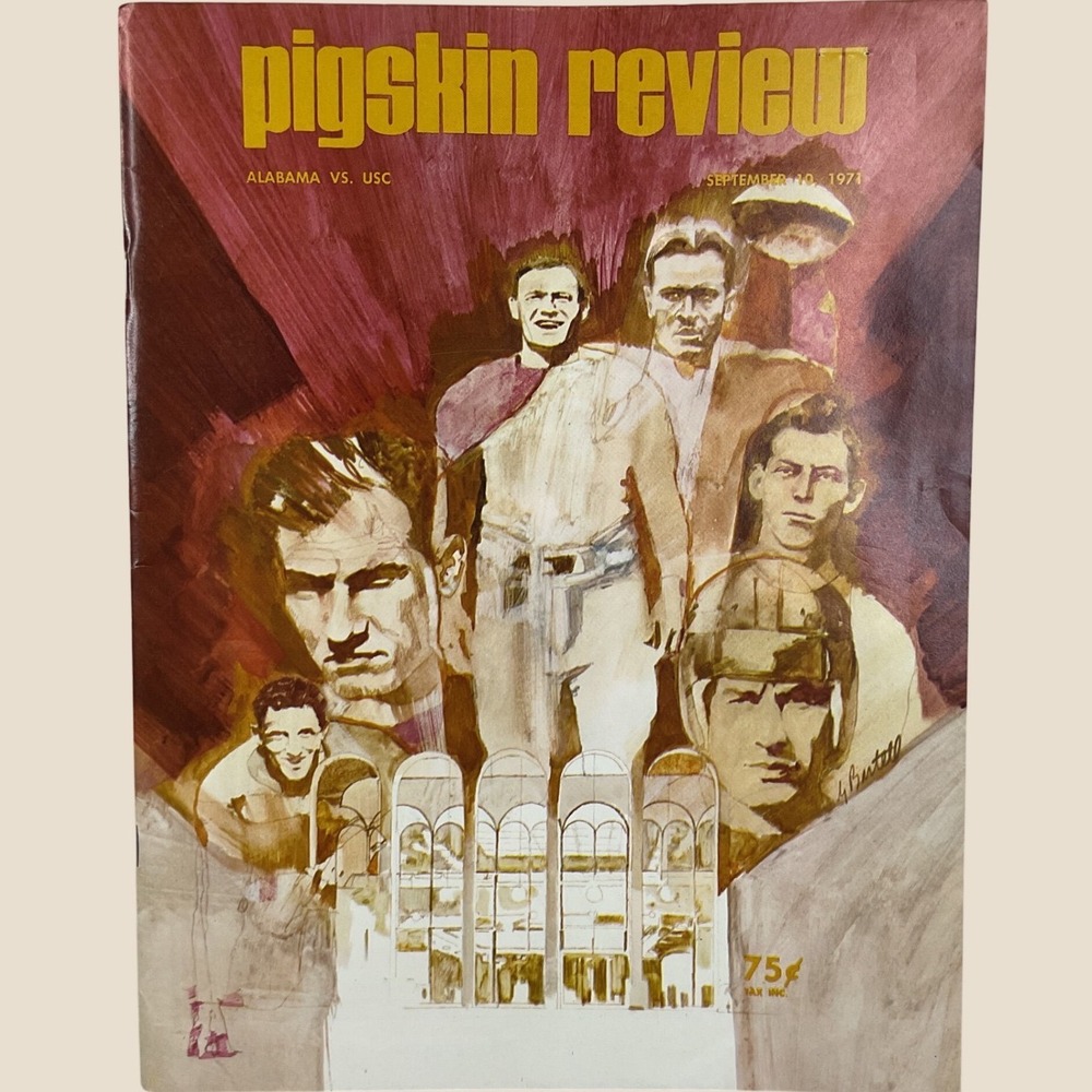 Pigskin Review Alabama vs USC Football Program 1971 Vol 51 No 1